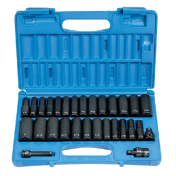 SKT SET 3/8" DR 29 PC DP SAE/METRIC IM